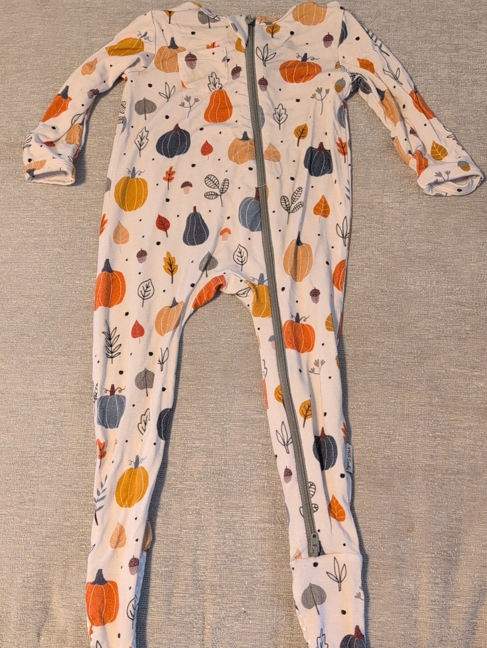 Pumpkin Print One-Piece Zippy